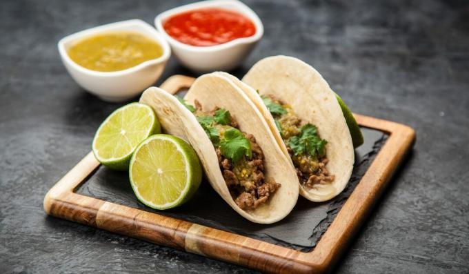 Tacos mit Rindfleisch und Koriander