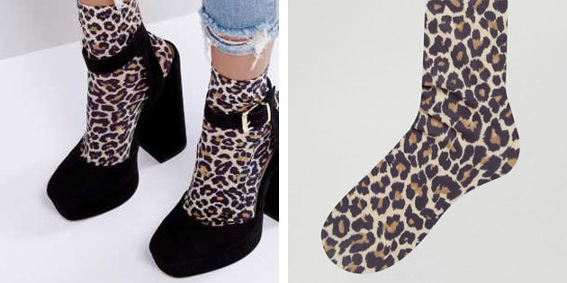 Schöne Socken: Socken Leopard