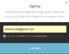 Unroll.me - Service, der Sie vor unerwünschten Mailings abmelden hilft