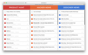 Die News 2 bringt Nachrichten von Hacker News, Designer Nachrichten und Produkt Jagd