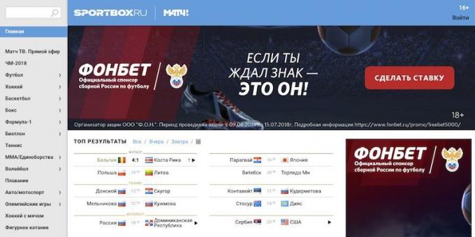 Sportbox.ru: Wo Live-Streams der Spiele sehen