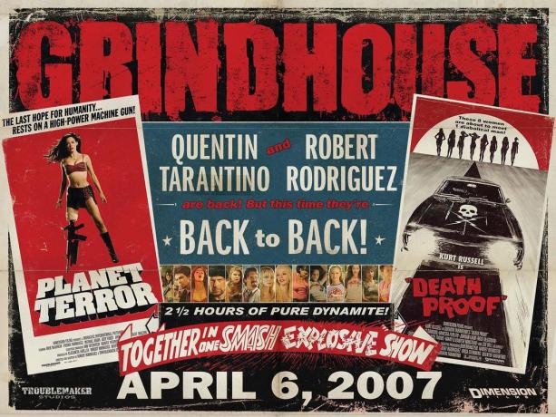 Quentin Tarantino: Quentin Tarantino gemeinsam mit Robert Rodriguez auf und organisiert das Projekt „Grindhouse“