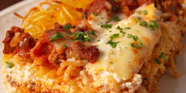 Die besten Rindfleischgerichte: Lasagne Spaghetti mit Rindfleisch