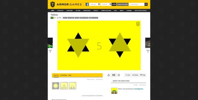 Online-Puzzlespiele: Gelb und Rot