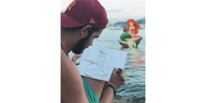 Disney-Figur Ariel Posen
