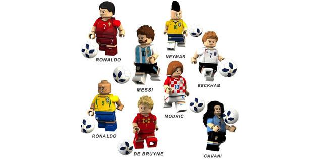 Souvenirs für die WM. Lego-Spieler