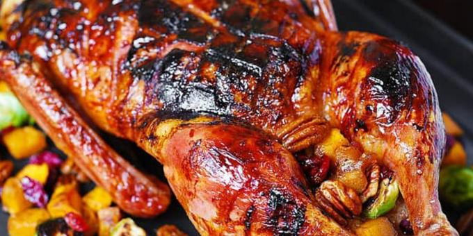 Ente im Ofen: Wie eine Ente verglast Balsamicosauce und Honig braten