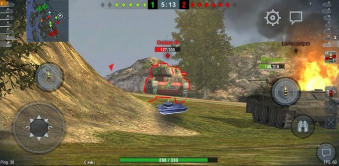 Leistung beim Spielen von World of Tanks: Blitz