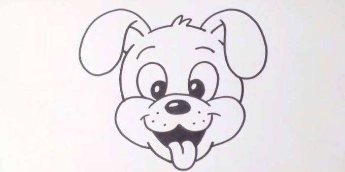 Wie man ein Comic-Hund Maulkorb zeichnen