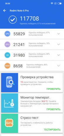 Übersicht Xiaomi Redmi Anmerkung 6 Pro: AnTuTu