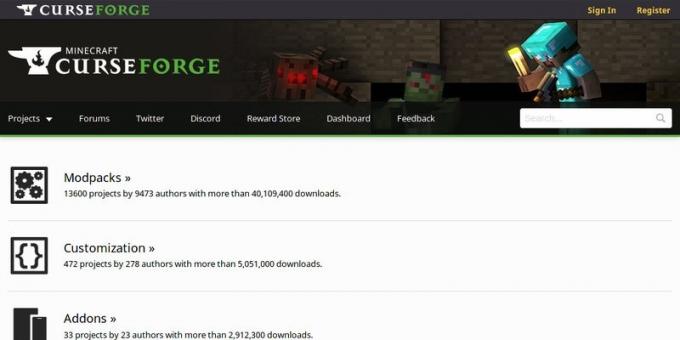 Mode Wo zum Download Minecraft: CurseForge
