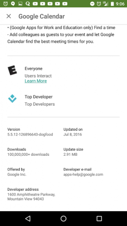 Google Play: update