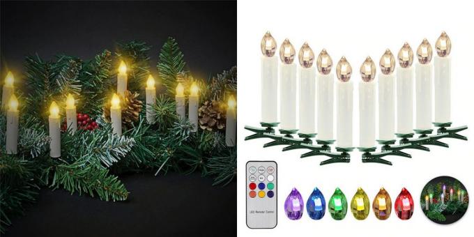Weihnachtsdekorationen mit AliExpress: LED-Kerzen