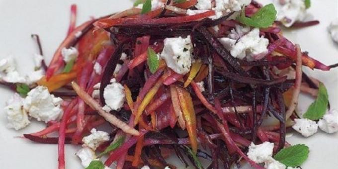 Salat von frischen Rüben mit Birne und Feta von Jamie Oliver