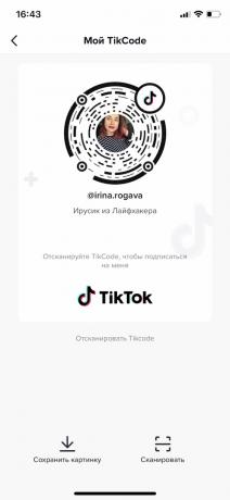 Profil im sozialen Netzwerk TikTok