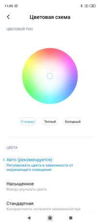 Redmi Note 9 Pro: Farbeinstellungen