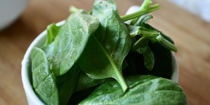 Welche Lebensmittel enthalten Eisen: Spinat
