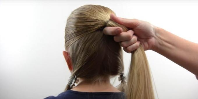 Neue Frisuren für Mädchen: teilen Sie die Haare