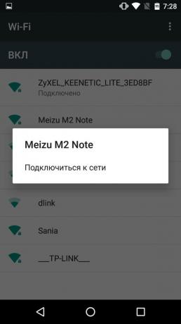 Wie das Internet von Ihrem Handy auf Android verteilen: Nexus 5 bis Meizu M2 Hinweis auf Wi-Fi-Verbindung