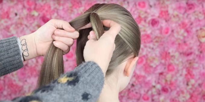 Frisuren für Mädchen im neuen Jahr: Make ein weiterer Schwanz