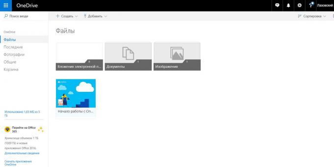 Microsoft Onedrive Cloud-Speicher