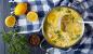 Griechische Avgolemono-Suppe mit Hühnchen