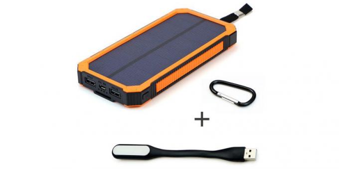 externe Batterie mit einer Solarbatterie