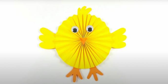 DIY Ostern Handwerk: farbiges Papier Huhn