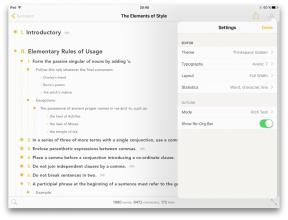 Outlinely - ein leistungsfähiges Werkzeug mit komplexen Texten auf dem iPhone und iPad für den Umgang