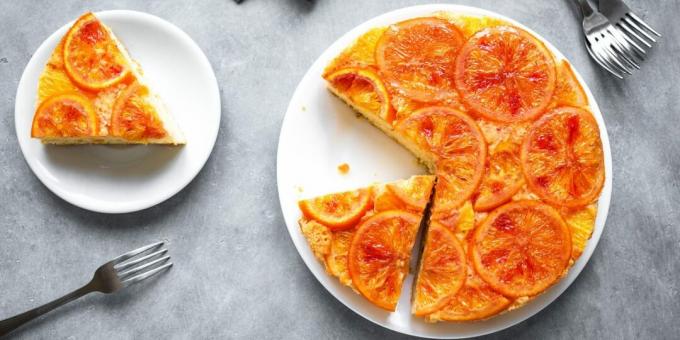 Kuchen mit Mandarinen. Das wohlriechendste Wintergebäck