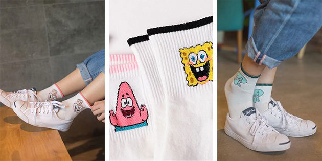 Socken mit Sponge Bob