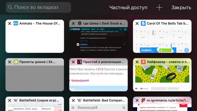 Wenig bekannte iOS-Funktionen: Suche Safari Tabs