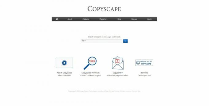 Überprüfen Sie den Text online auf Eindeutigkeit: Copyscape