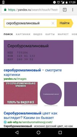 „Yandex“: Suche nach Farben