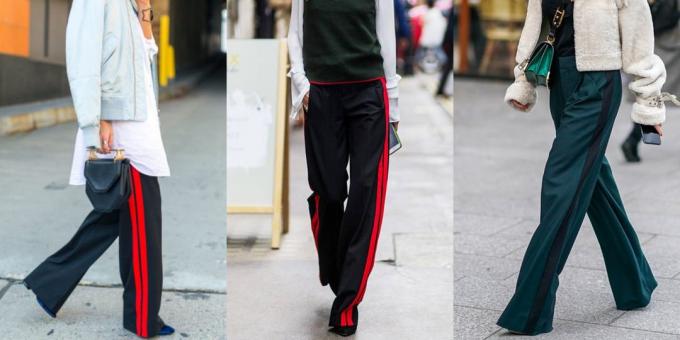 Die meisten modernen Frauen Hosen: Hosen mit Streifen