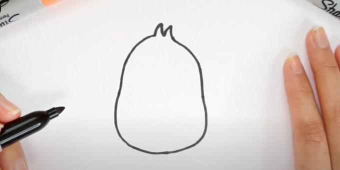 Osterzeichnungen: Zeichnen Sie den Körper eines Huhns