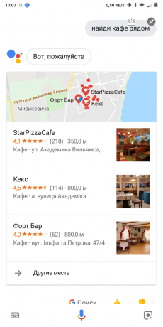 Google Now: Suchen Café