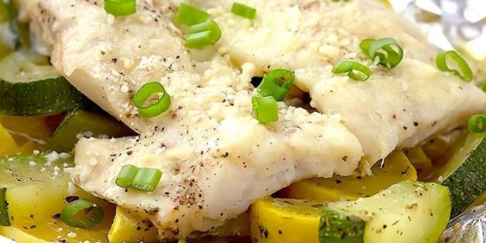 Rezepte: Alaska-Seelachs in dem Ofen mit Zucchini
