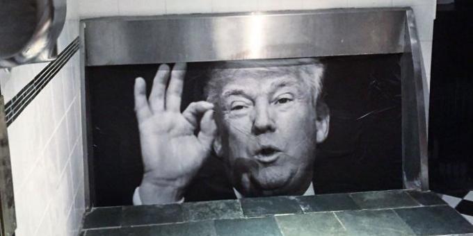 Bars und Restaurants: Urinal mit Trump