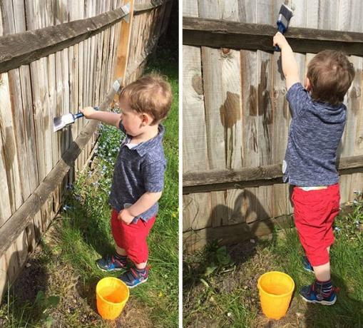Tipps für Eltern: laden Sie das Kind, den Zaun zu malen