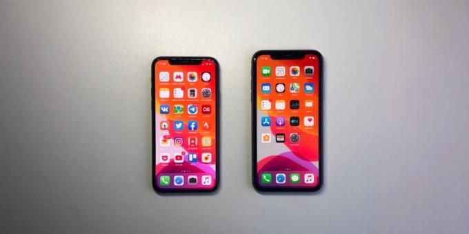 Left 11 iPhone Pro, rechts - iPhone 11