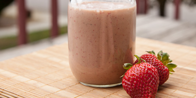 Protein-Shakes zu Hause: Erdbeere Protein-Shake