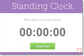 StandingClock: Tracking-Zeit in einer stehenden Position