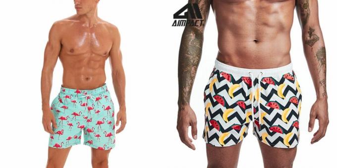Strandkleidung: Shorts mit hellen Mustern