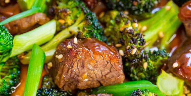 Rindfleisch mit Brokkoli in Sojasauce mit Honig und Ingwer: Wie Rindfleisch in dem Ofen kochen