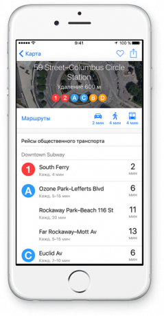 Es erschien in iOS 9 öffentliche Verkehrsmittel Unterstützung