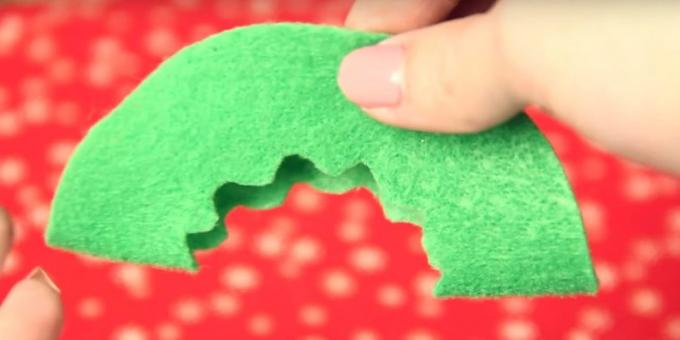 Weihnachten Spielzeug mit ihren eigenen Händen: macht ein Muster auf einem Stück