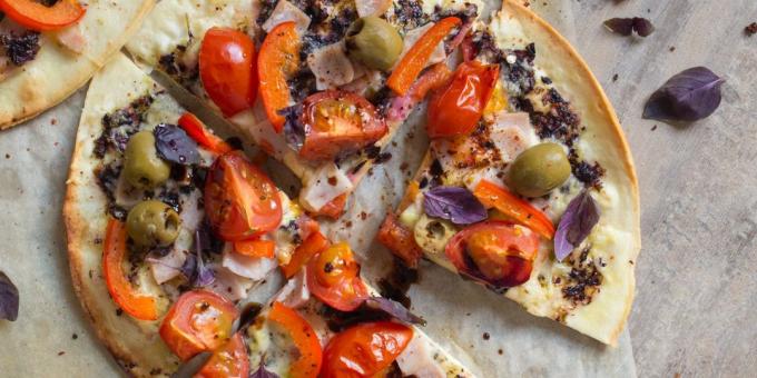 Tortilla Pizza: Pizza bereit