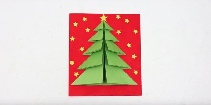 Weihnachtskarte mit Weihnachtsbaum auf dem Cover des Volumens