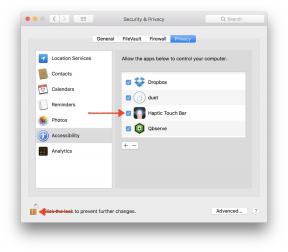 Haptic Touch-Bar - ein Dienstprogramm, das Vibrieren tachbara für MacBook Pro fügt